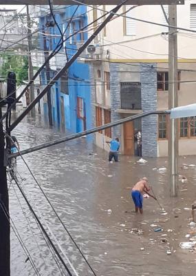Intensas lluvias en el occidente de Cuba