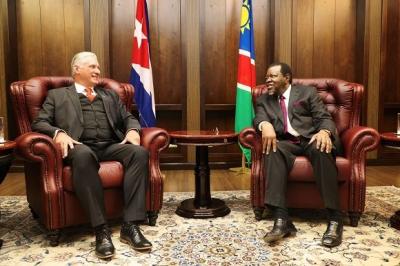 Díaz-Canel: siempre estaremos dispuestos a colaborar, a cooperar con el pueblo de Namibia