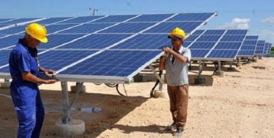 Avanza montaje de parque fotovoltaico en Morón, provincia de Ciego de Ávila